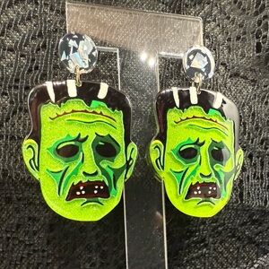 Glittery Frankenstein Earrings